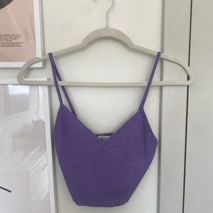 Purple ribbed tank